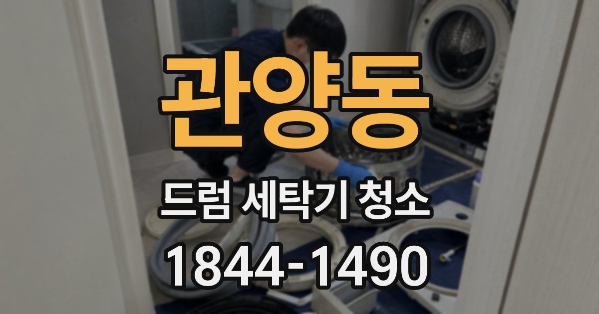 관양동 드럼 세탁기 청소