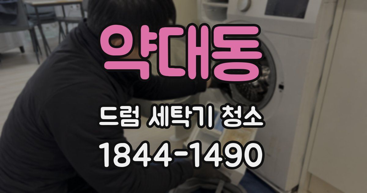 약대동 드럼 세탁기 청소