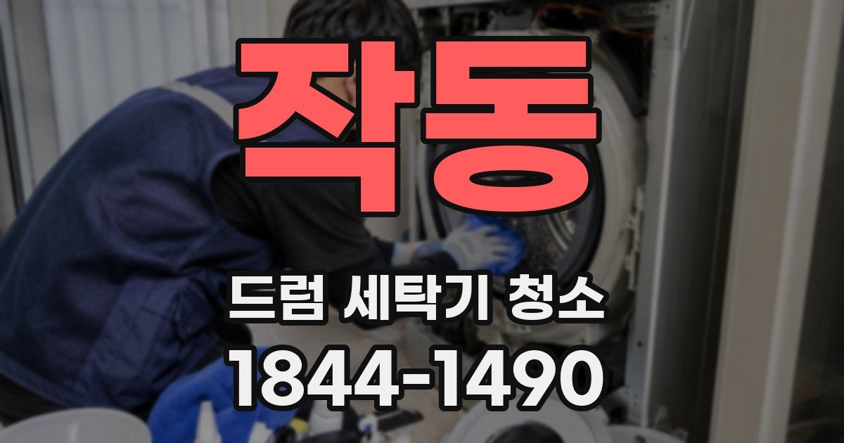작동 드럼 세탁기 청소