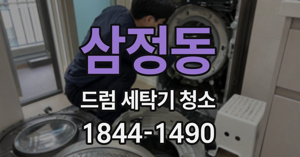 삼정동 드럼 세탁기 청소