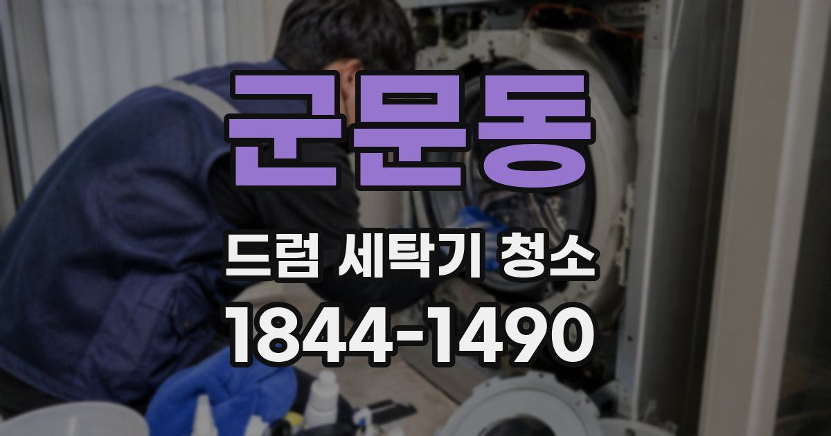 군문동 드럼 세탁기 청소