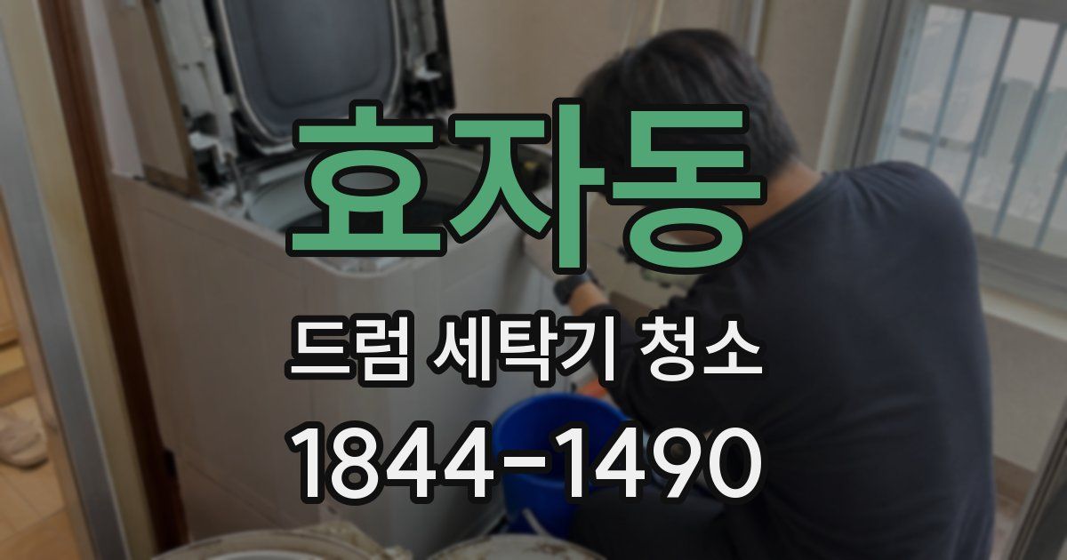 효자동 드럼 세탁기 청소