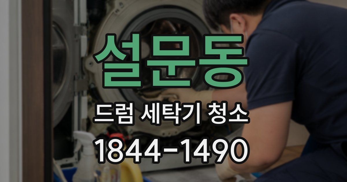 설문동 드럼 세탁기 청소
