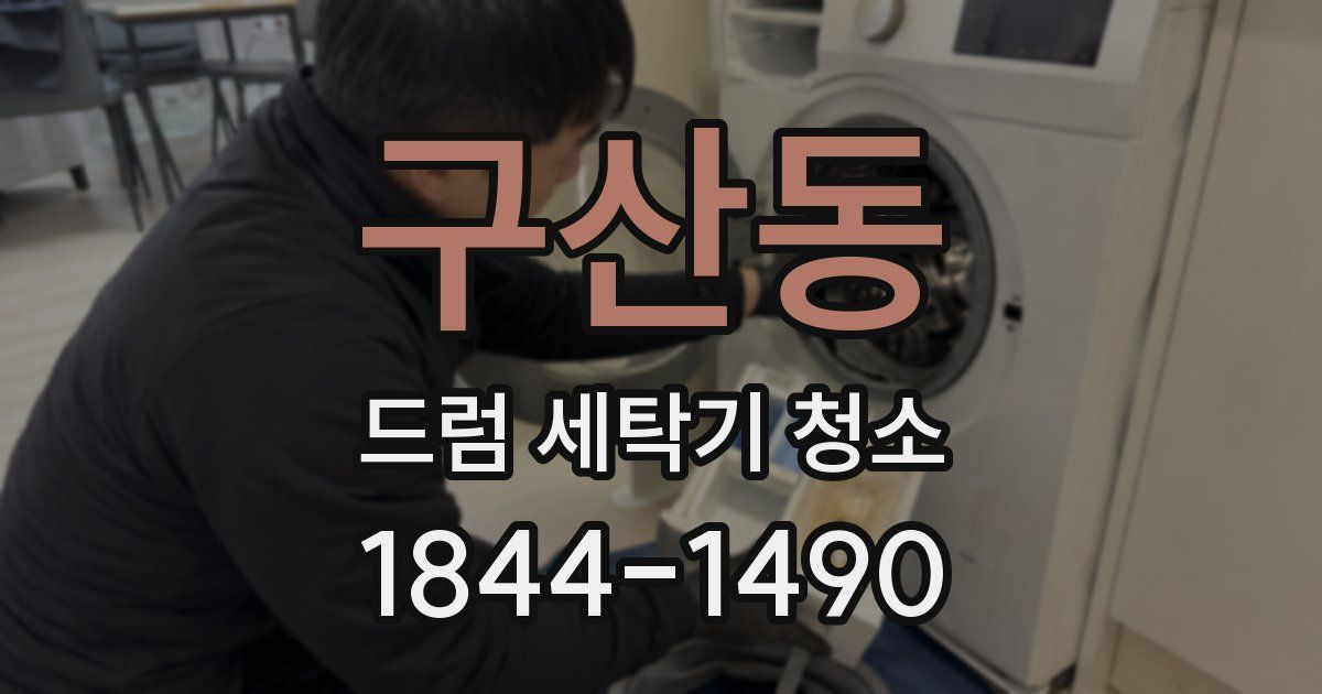 구산동 드럼 세탁기 청소