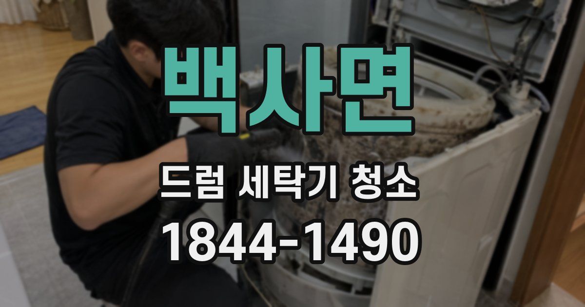 백사면 드럼 세탁기 청소