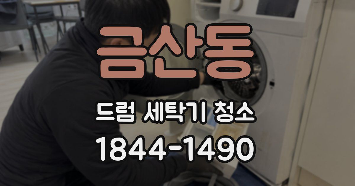 금산동 드럼 세탁기 청소