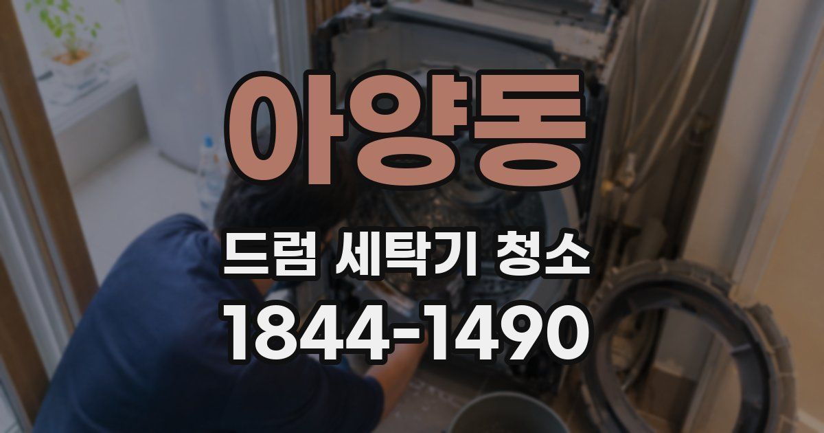 아양동 드럼 세탁기 청소