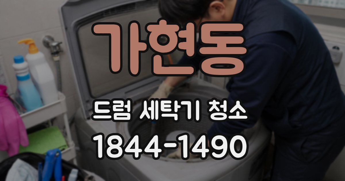 가현동 드럼 세탁기 청소