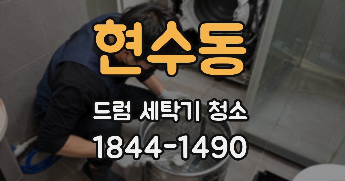 현수동 드럼 세탁기 청소