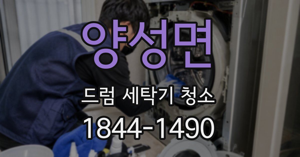 양성면 드럼 세탁기 청소