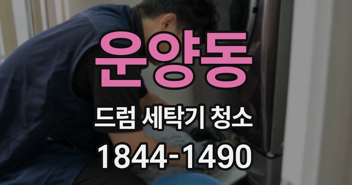 운양동 드럼 세탁기 청소