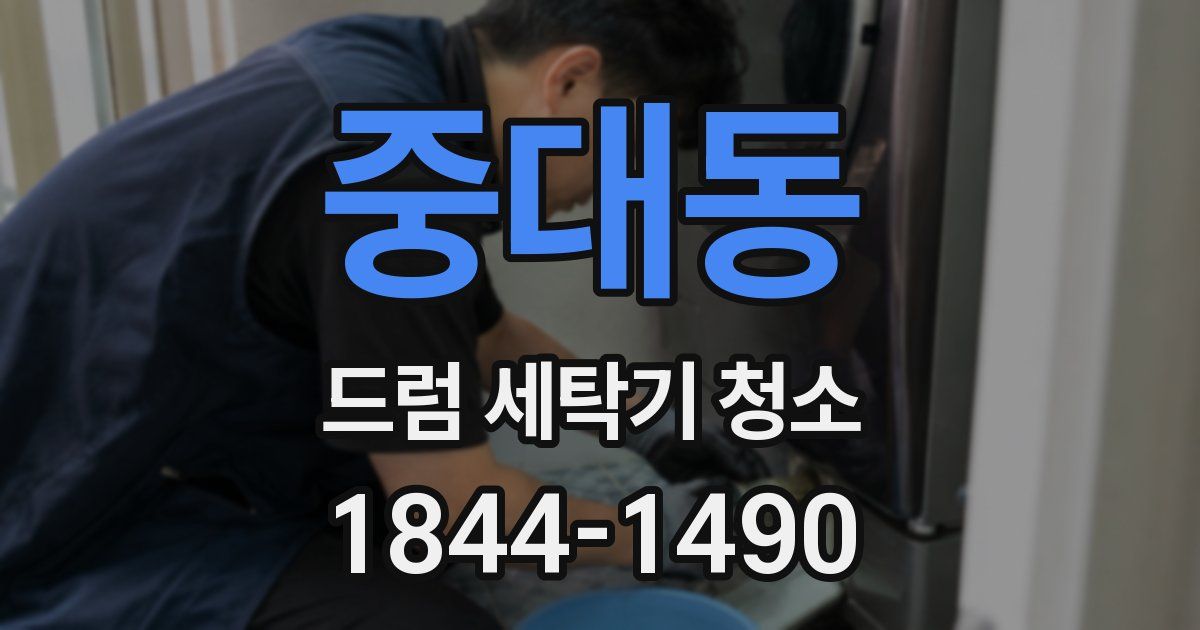 중대동 드럼 세탁기 청소