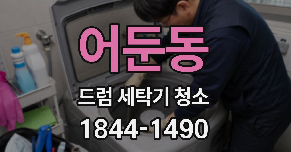 어둔동 드럼 세탁기 청소