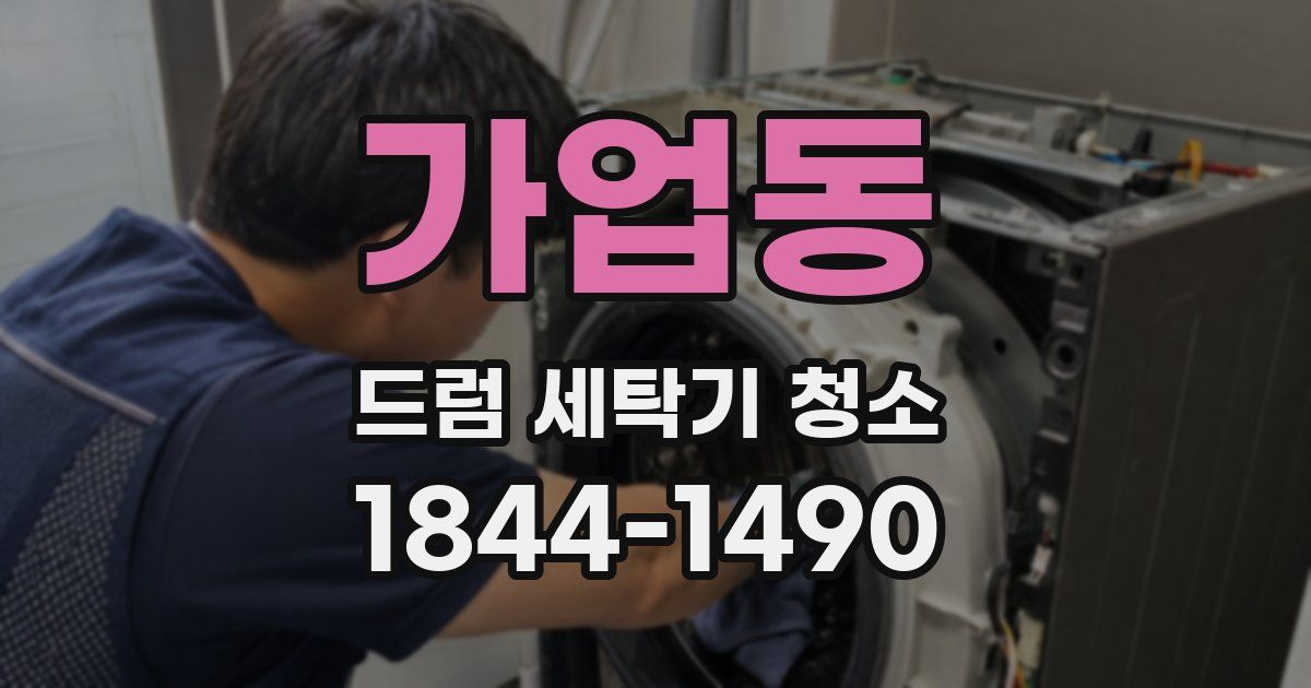 가업동 드럼 세탁기 청소