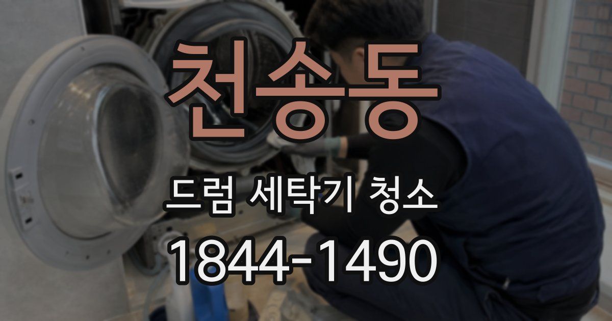 천송동 드럼 세탁기 청소