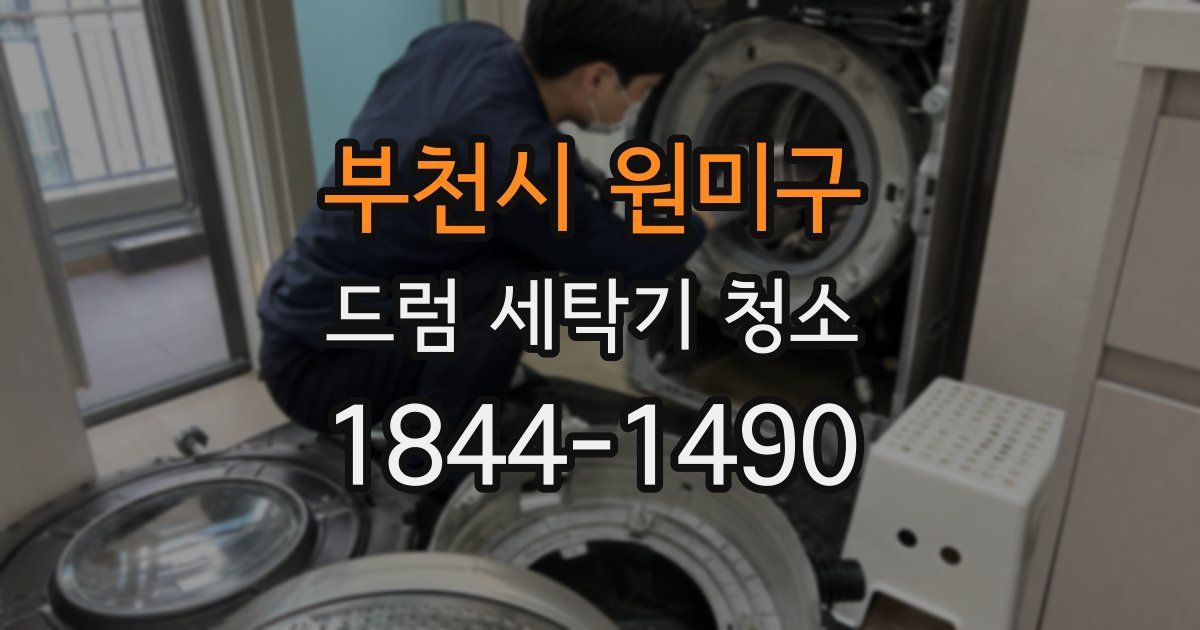 부천시 원미구 드럼 세탁기 청소