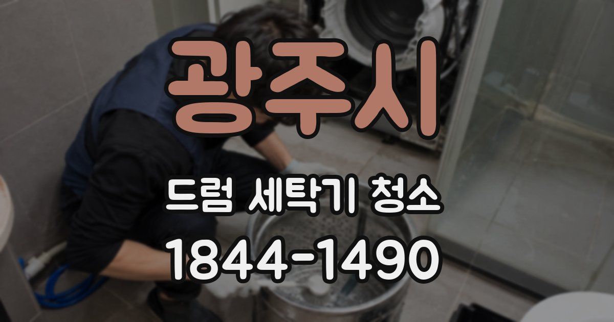 광주시 드럼 세탁기 청소