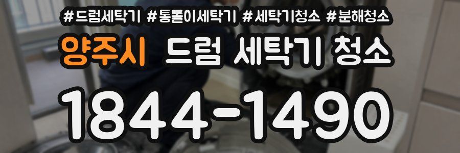 양주시 드럼 세탁기 청소