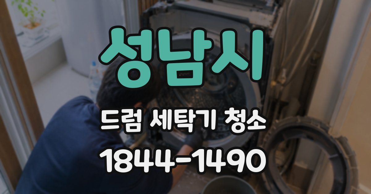 성남시 드럼 세탁기 청소