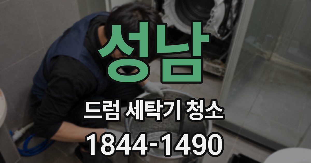 성남 드럼 세탁기 청소