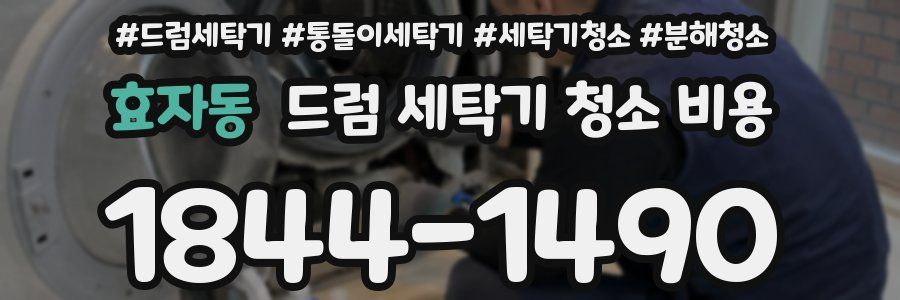 효자동 드럼 세탁기 청소 비용