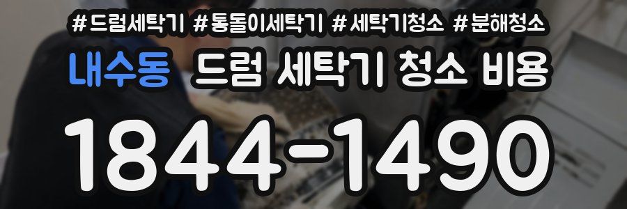 내수동 드럼 세탁기 청소 비용