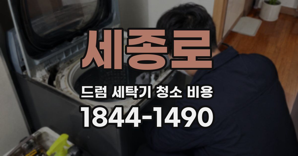 세종로 드럼 세탁기 청소 비용