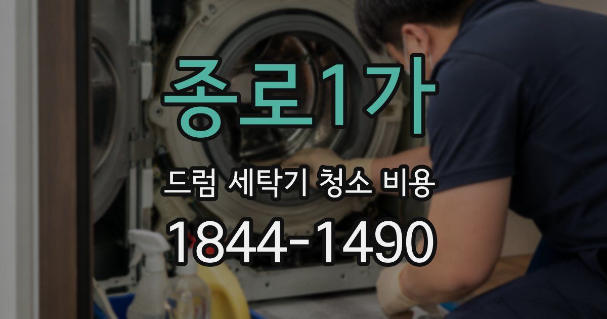 종로1가 드럼 세탁기 청소 비용