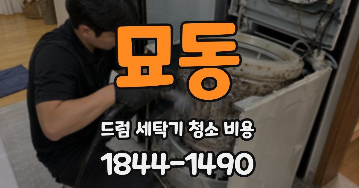 묘동 드럼 세탁기 청소 비용