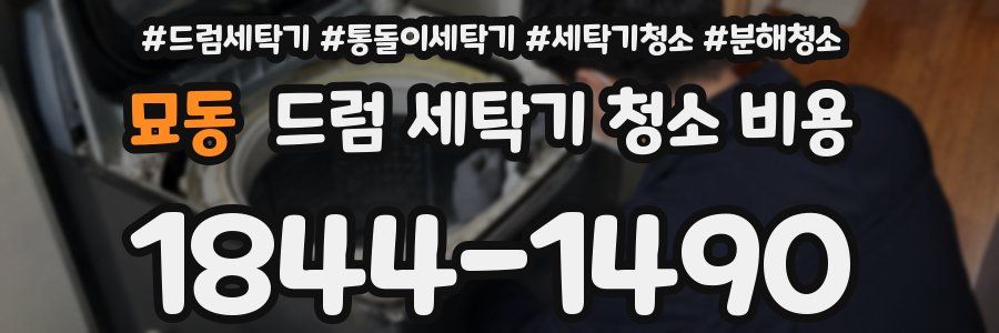 묘동 드럼 세탁기 청소 비용
