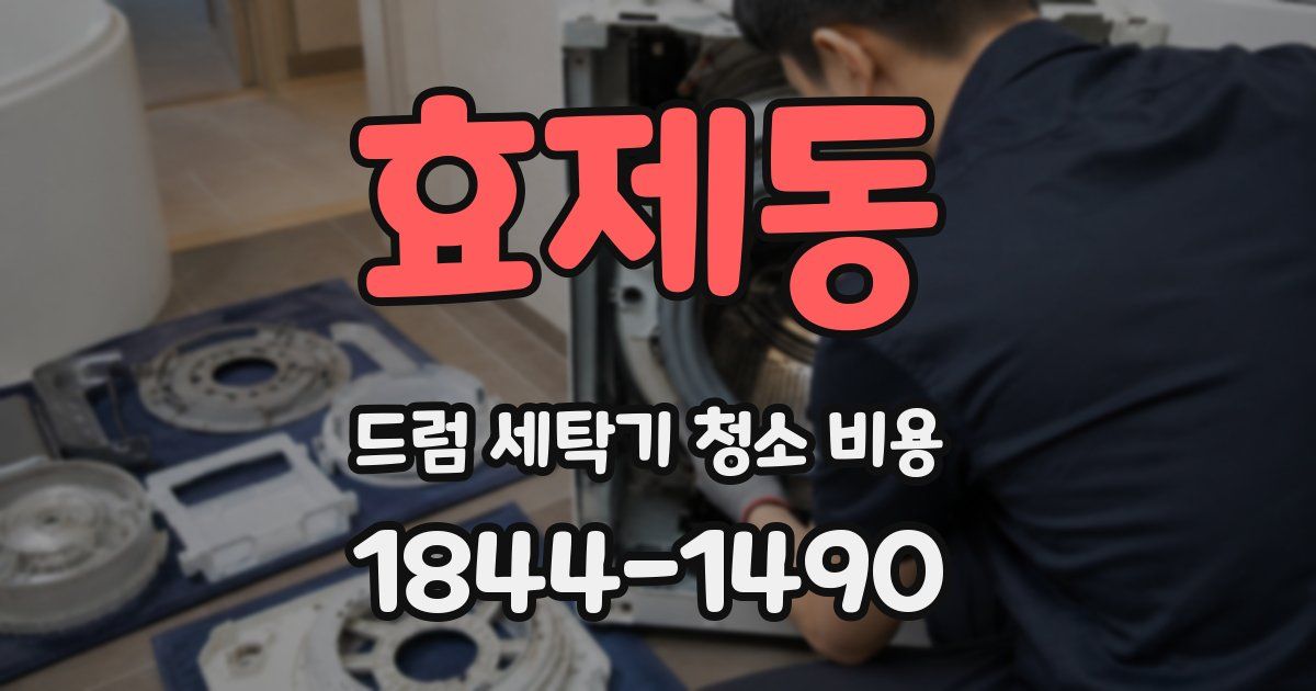 효제동 드럼 세탁기 청소 비용