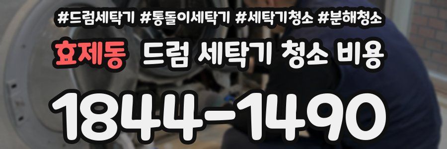 효제동 드럼 세탁기 청소 비용