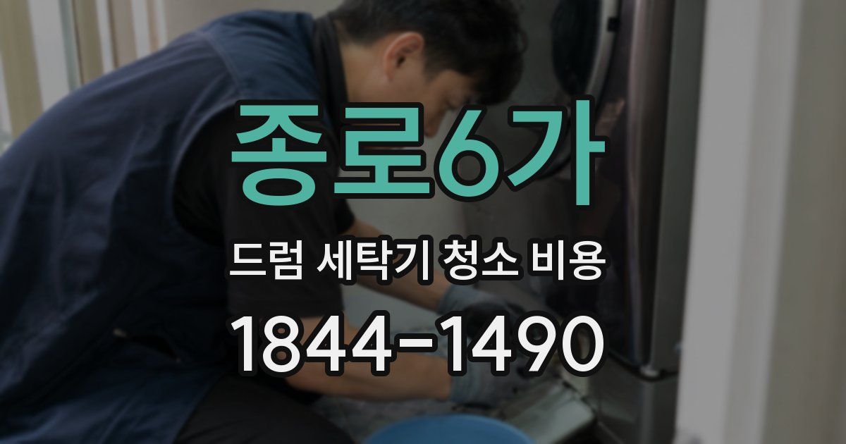 종로6가 드럼 세탁기 청소 비용