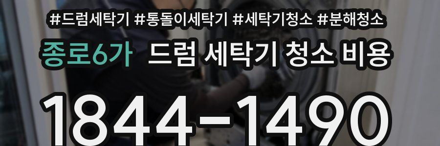 종로6가 드럼 세탁기 청소 비용