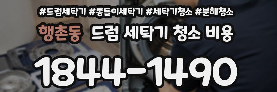 행촌동 드럼 세탁기 청소 비용