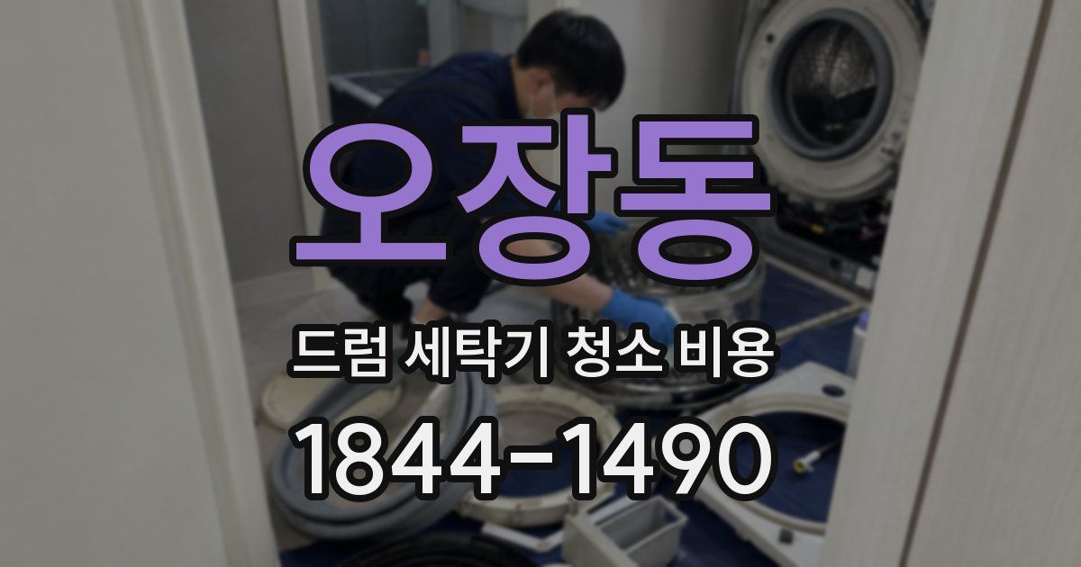 오장동 드럼 세탁기 청소 비용