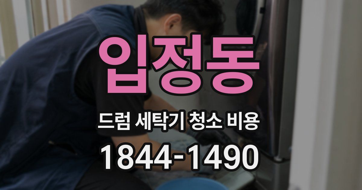 입정동 드럼 세탁기 청소 비용