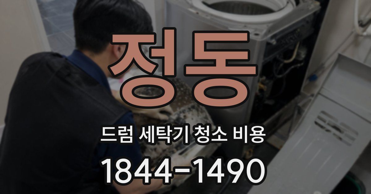 정동 드럼 세탁기 청소 비용