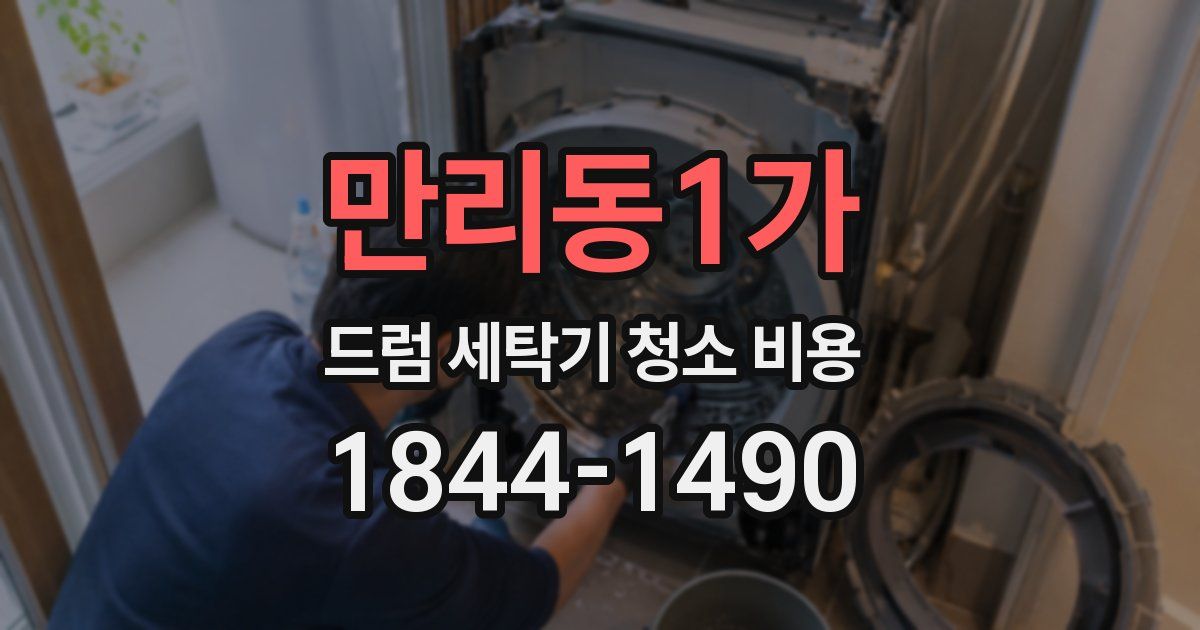 만리동1가 드럼 세탁기 청소 비용