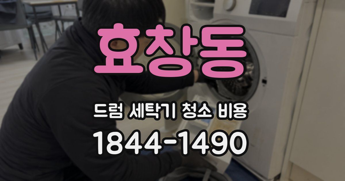 효창동 드럼 세탁기 청소 비용