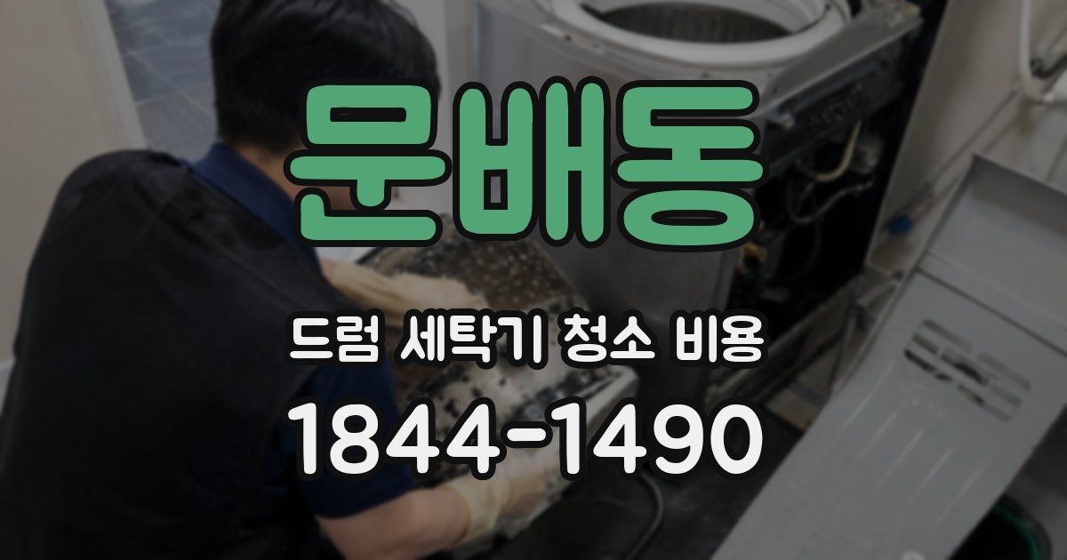문배동 드럼 세탁기 청소 비용