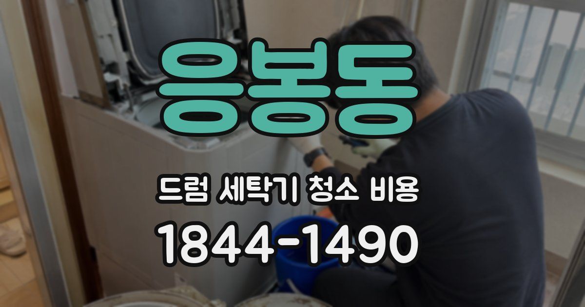 응봉동 드럼 세탁기 청소 비용