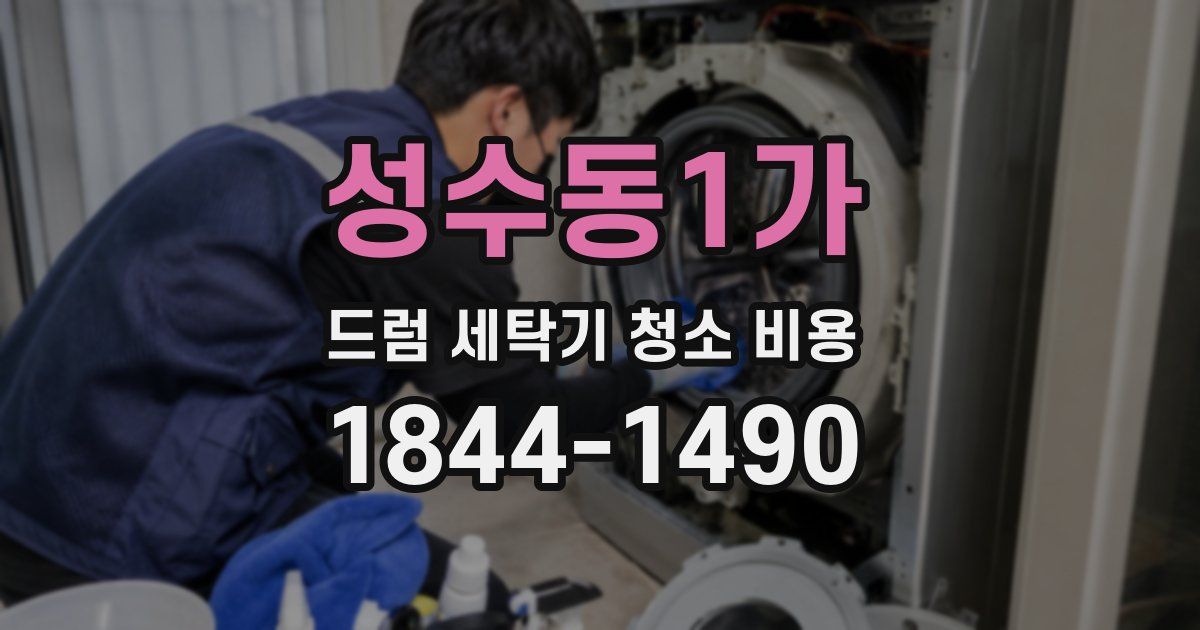 성수동1가 드럼 세탁기 청소 비용