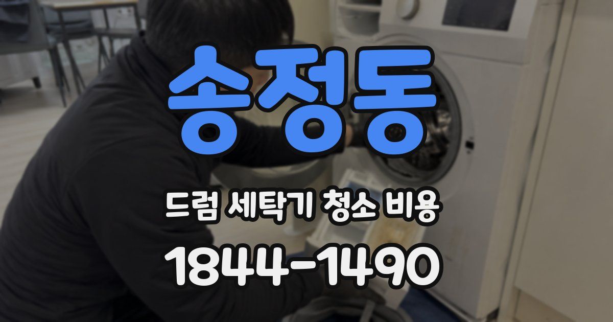 송정동 드럼 세탁기 청소 비용