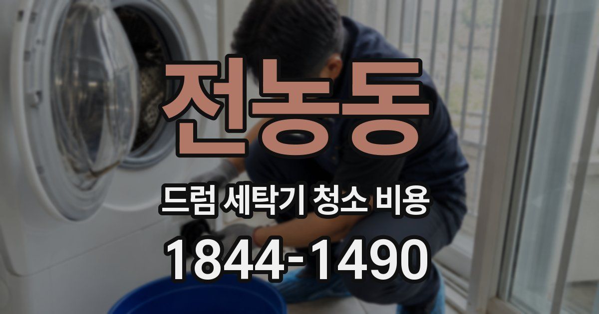 전농동 드럼 세탁기 청소 비용