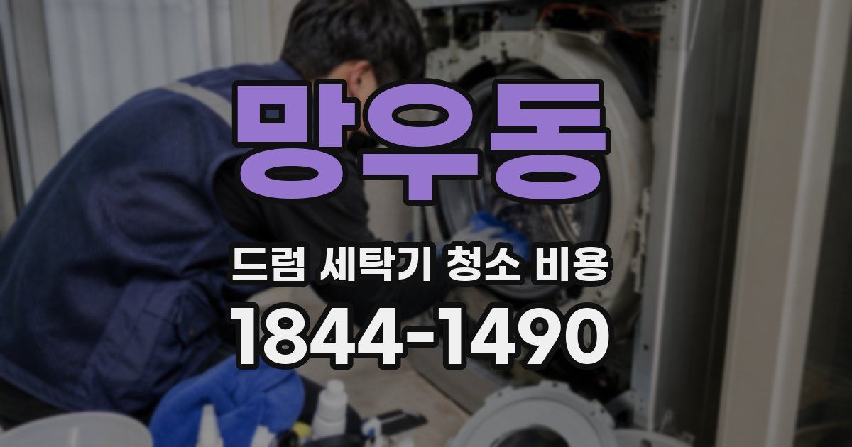 망우동 드럼 세탁기 청소 비용