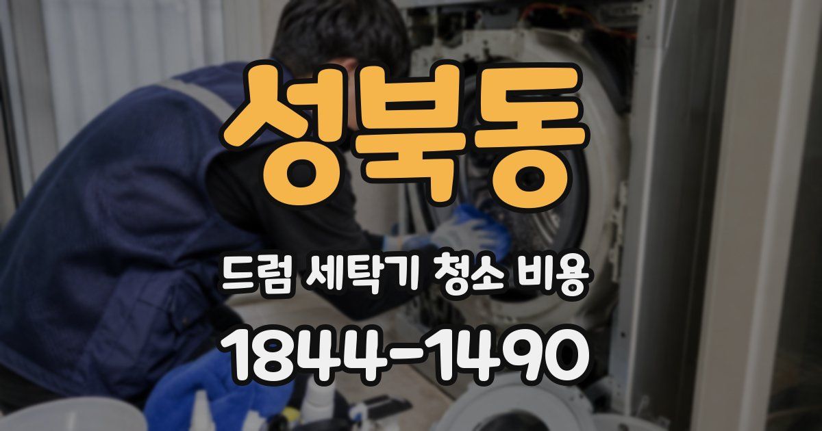 성북동 드럼 세탁기 청소 비용