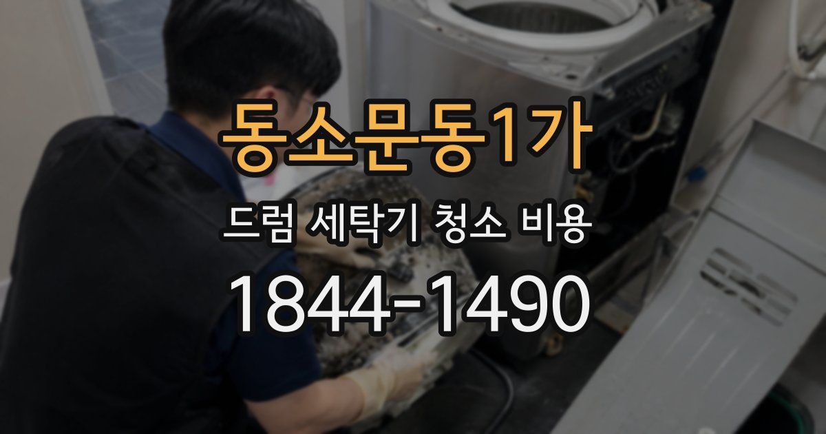 동소문동1가 드럼 세탁기 청소 비용