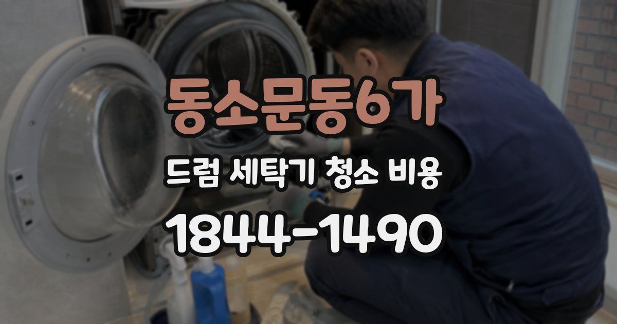 동소문동6가 드럼 세탁기 청소 비용