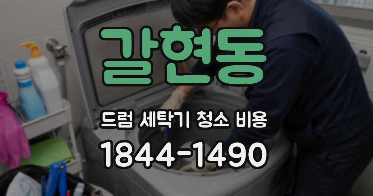 갈현동 드럼 세탁기 청소 비용